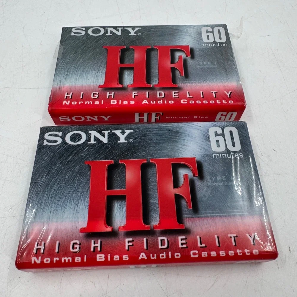 Sony HF 60 High Fidelity Normal Bias Audio Cassette Tapes 60 Minute Lot of 2 New